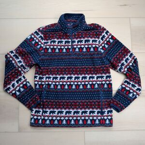Chubbies  1/4 Zip Mens S Bearly Wild Retro Print‎ Fleece Sweater Pullover